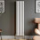 Designer Radiator Vertical White Oval Column Rads Double Panel 1600x360mm 1