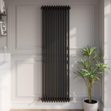 Traditional Colosseum Vertical Triple Bar Column Radiator 1800x560mm Black Steel
