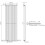 Designer Radiator Vertical White Oval Column Rads Single Panel 1800x600mm 7