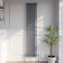 Traditional Colosseum Vertical Double Bar Column Radiator 1800x380mm Anthracite