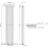 Designer Radiator Vertical White Oval Column Rads Double Panel 1600x360mm 7