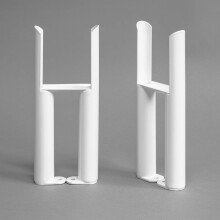 Traditional Style Radiator Leg Supports Triple Bar Vertical Rad White Designer