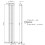 Designer Radiator Vertical White Oval Column Rads Single Panel 1600x240mm 7