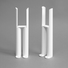 Traditional Style Radiator Leg Supports Double Bar Vertical Rad White Designer