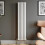 Designer Radiator Vertical White Oval Column Rads Single Panel 1600x360mm 1