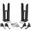 Traditional Style Radiator Leg Supports Double Bar Oval Panel Horizontal Black 3