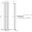 1800x360mm Designer Radiator Vertical White Oval Column Rads Double Panel Modern 7