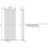 Designer Radiator Vertical White Oval Column Rads Double Panel 1600x600mm 7