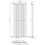 Designer Radiator Vertical White Oval Column Rads Single Panel 1600x600mm 7