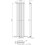 Designer Radiator Vertical White Oval Column Rads Single Panel 1600x360mm 7