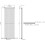 Designer Radiator Vertical White Oval Column Rads Double Panel 1800x600mm 7