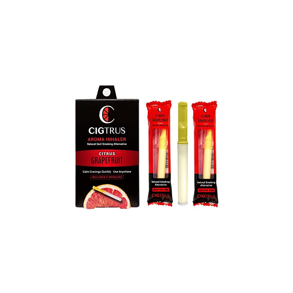 (Pack of 3, Lemon Grapefruit) Quit Smoking Aid Natural Cigtrus Craving Relief