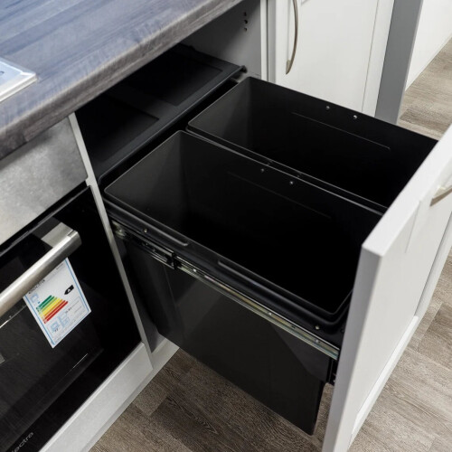 Integrated Soft Close Pull Out Kitchen Bin for 500mm Cabinet 2