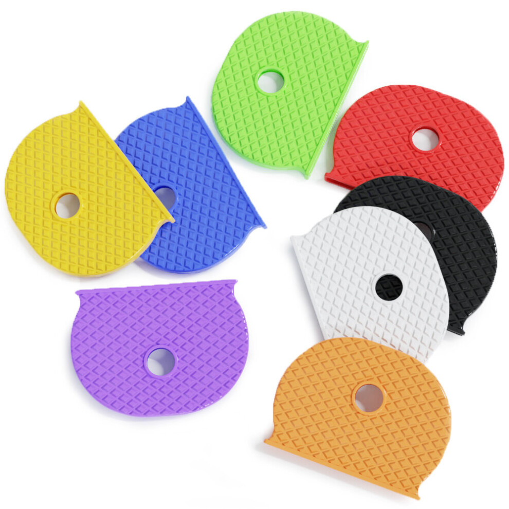 8 Silicone Key Covers For Standard Round Door Keys Multi Colour Pack