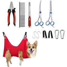Grooming Scissors Kit for GOG Harmmock 12pcs Set Dog Nail Clpper Dog and Cat Hammock Restraint Bag, Nail Clipper Bathing Washing Grooming (Small)