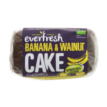 Everfresh Natural Foods Sprouted Banana & Walnut Cake 350g( pack of 8)