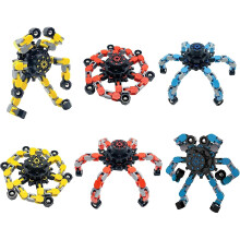6PCS Deformable Rotator Toy Chain Robot Toy DIY Deformable Robot Screw Twister Fingertip Pressure Reducing Fingertip Toy Party Children's Favorite