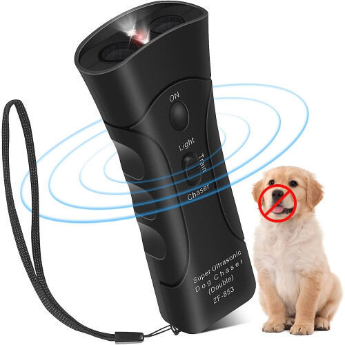 Anti Barking Device 3 Mode Dual Sensor Upgraded Bark Control Device 33Ft Range Ultrasonic Dog Bark Deterrent Pet Behavior Training