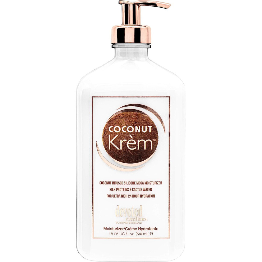 Devoted Creations Coconut Krem Tanning Moisturiser Skin Hydration Lotion - 540ml