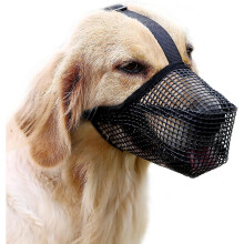 Dog muzzle, soft mesh dog muzzle with adjustable straps (XS)