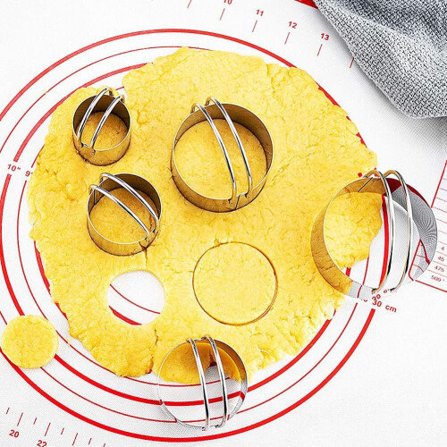 Biscuit Cutter Set, Cookie Cutters Shapes (5 Pieces) with Handle 2