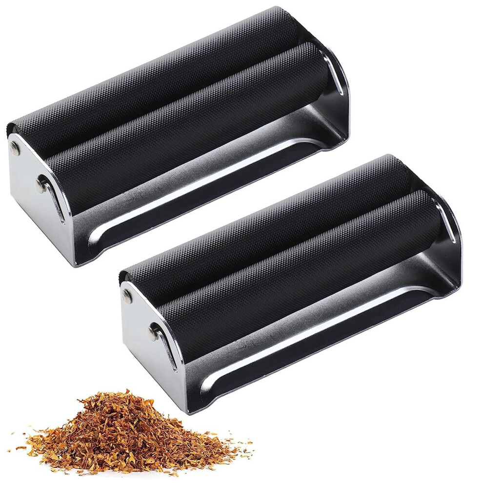 Gopatriot Memory 2Pcs Metal Tobacco Roller, Easy Use Manual Cigarette Rolling Machine