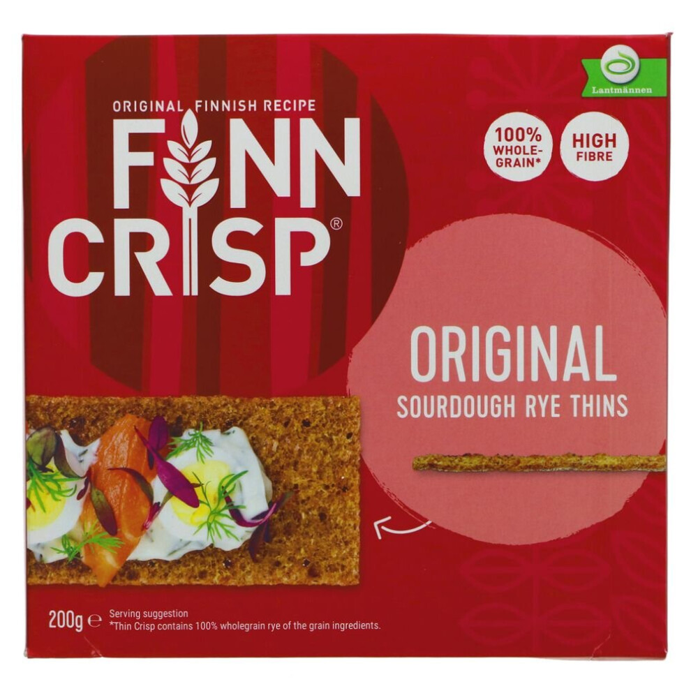 Finn Crispbreads Original Rye 200G ( Pack Of 9 )