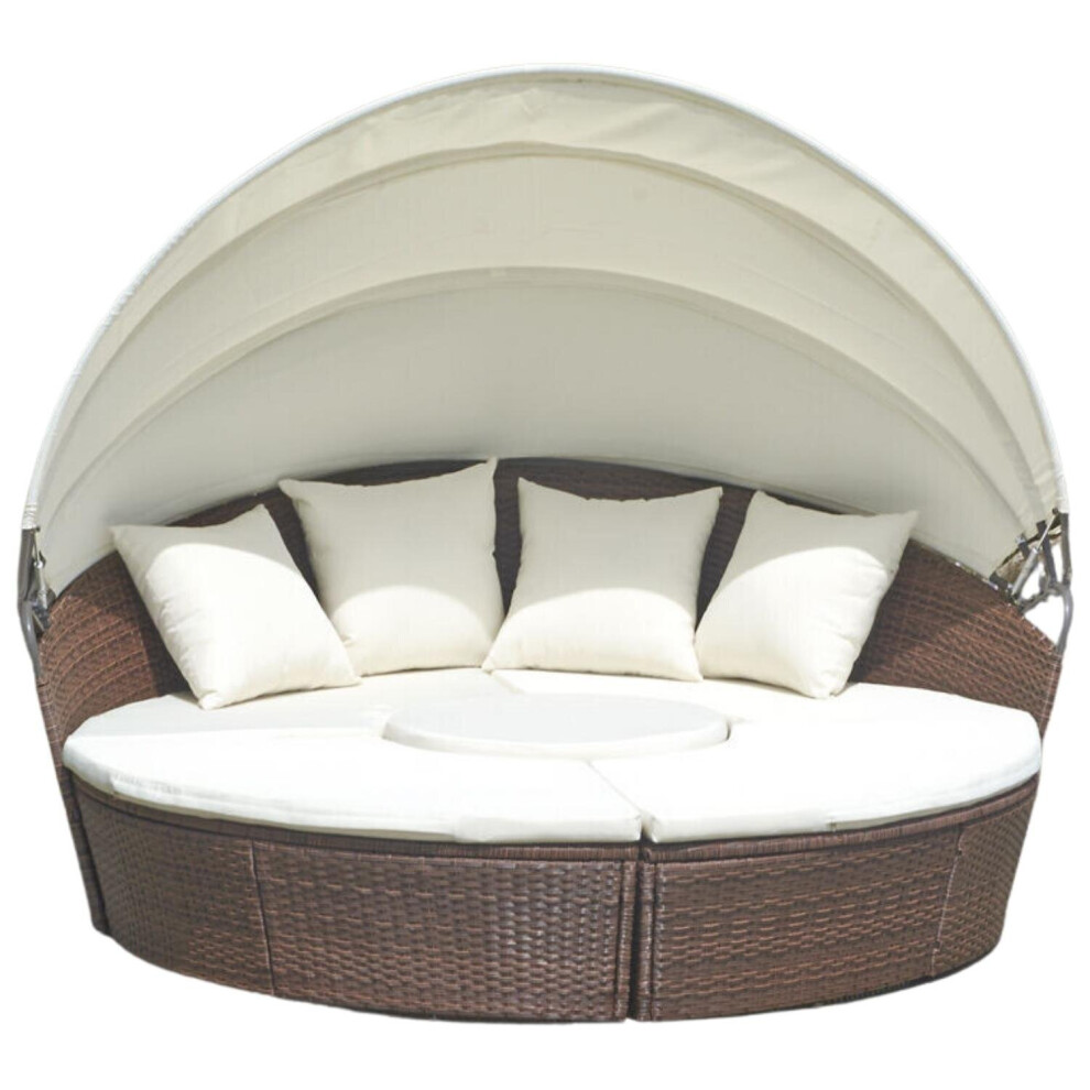 (Brown) EVRE Seychelles Rattan Furniture Day Bed