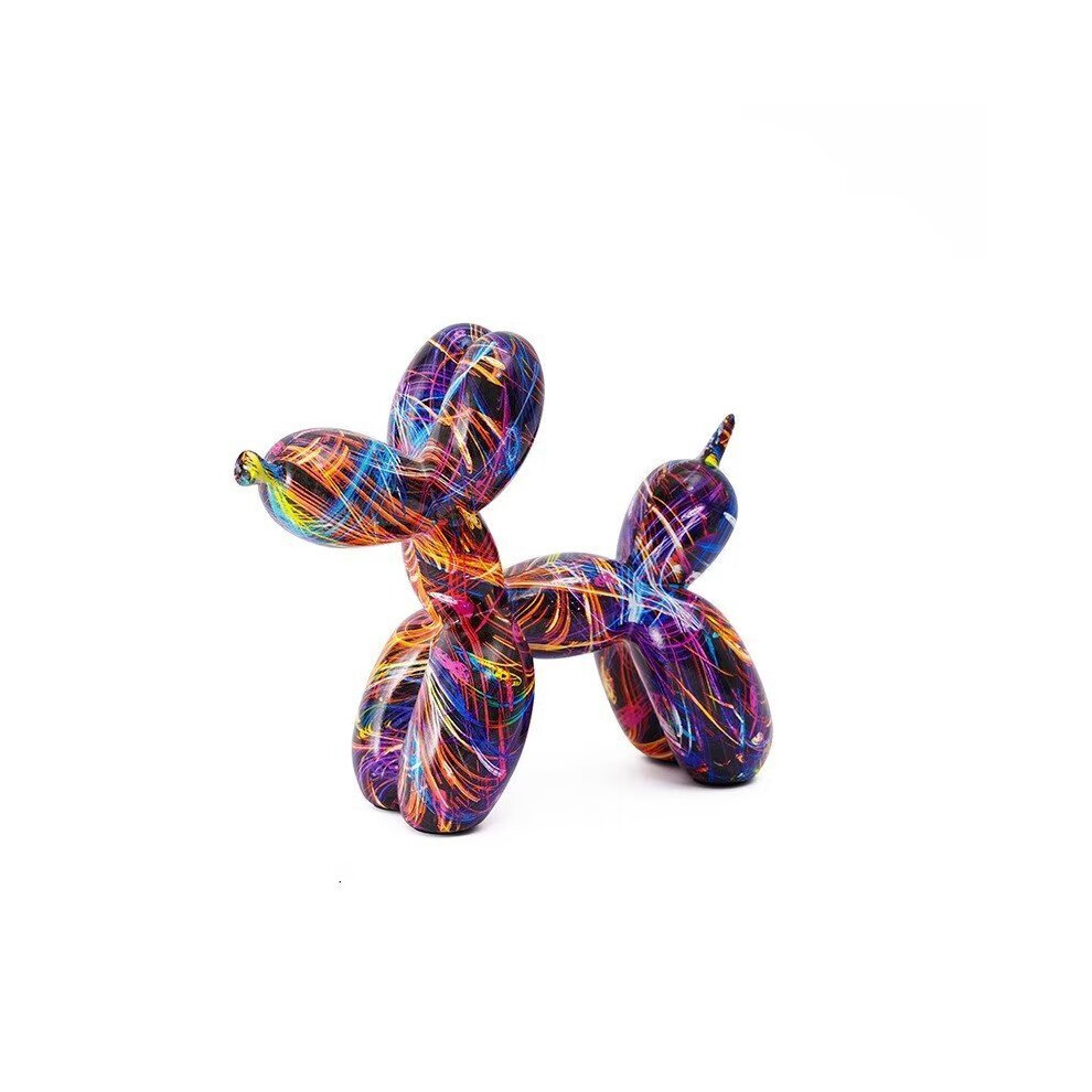 Resin Sculpture Balloon Dog Home Decor fireworks Puppy Figurine