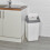 URBN Living (50L White/Grey) 5/20/30/50L Waste Recycling Bin Swing Lid Kitchen 3