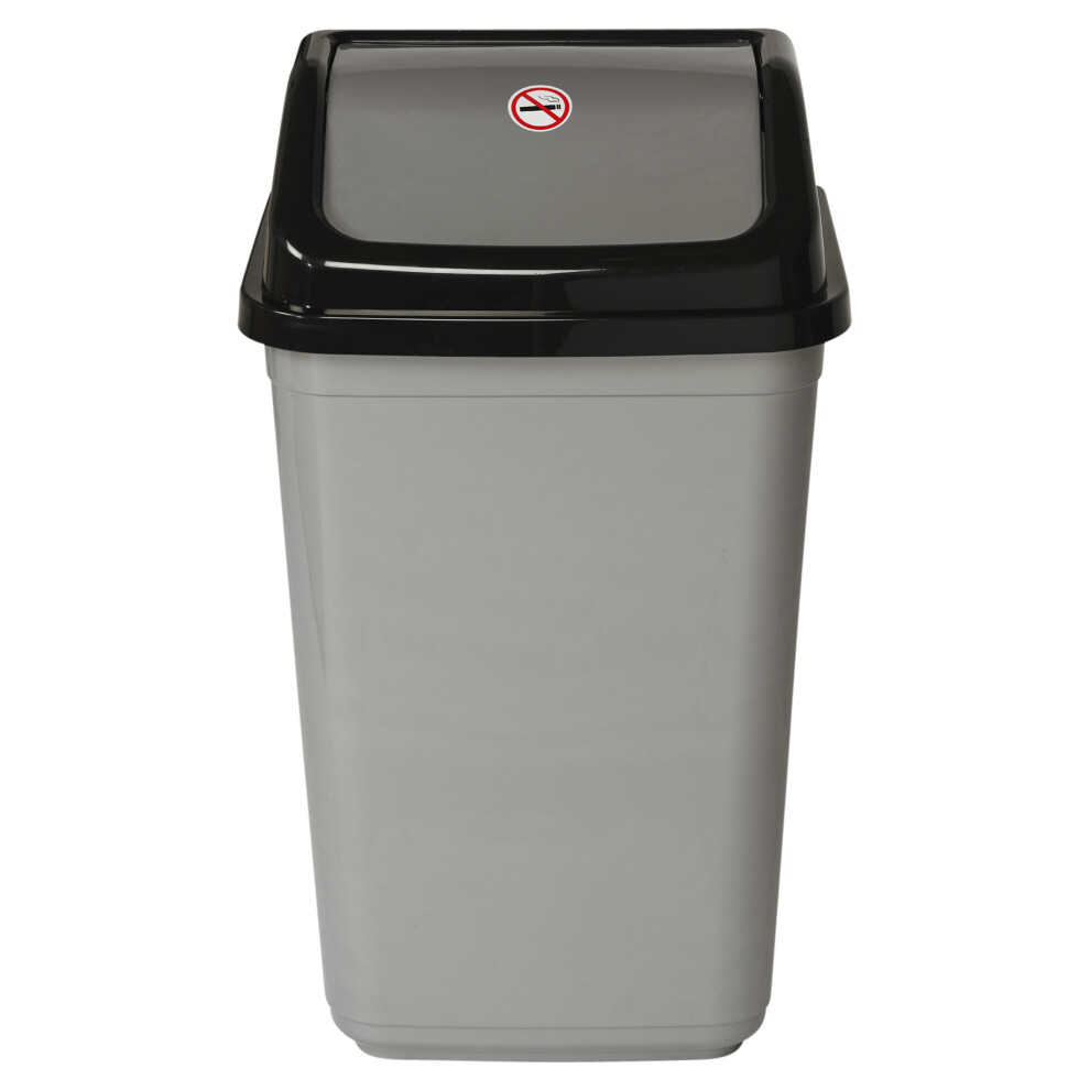 Urbn Living (50L ) 5/20/30/50L Waste Recycling Bin Swing Lid Kitchen Black/Grey