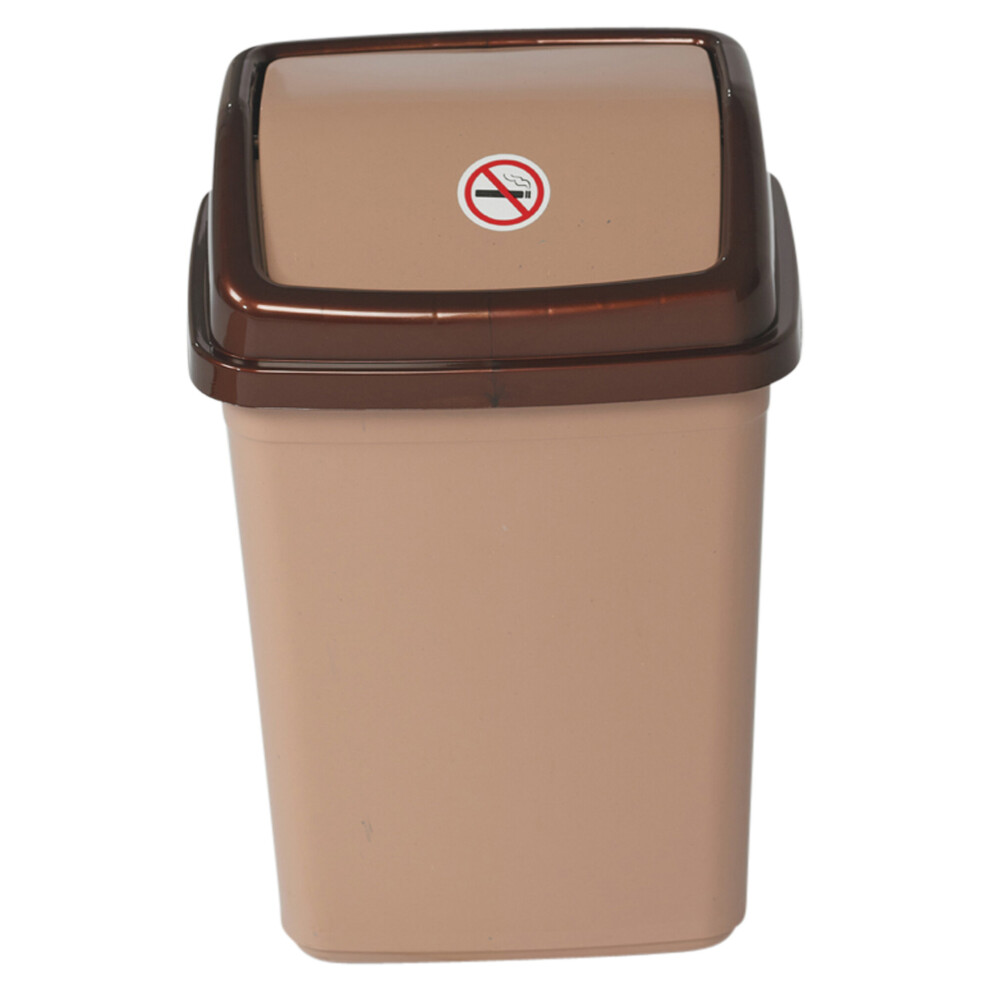 (5L Brown/Beige) 5/20/30/50L Waste Recycling Bin Swing Lid Kitchen