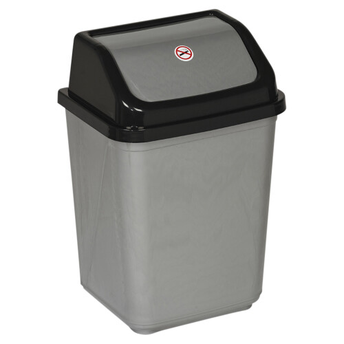 URBN Living (30L Black/Grey) 5/20/30/50L Waste Recycling Bin Swing Lid Kitchen