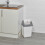 URBN Living (20L White/Grey) 5/20/30/50L Waste Recycling Bin Swing Lid Kitchen 5