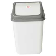 (30L White/Grey) 5/20/30/50L Waste Recycling Bin Swing Lid Kitchen