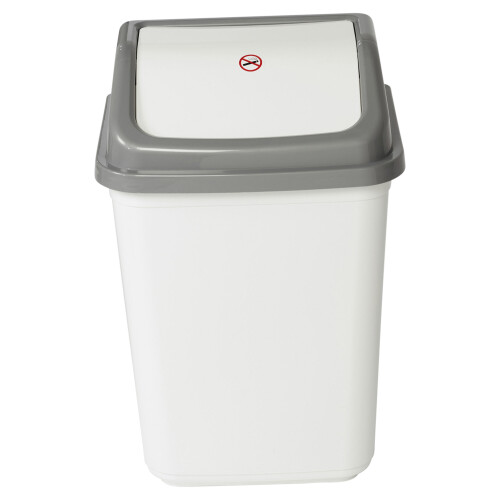 URBN Living (30L White/Grey) 5/20/30/50L Waste Recycling Bin Swing Lid Kitchen