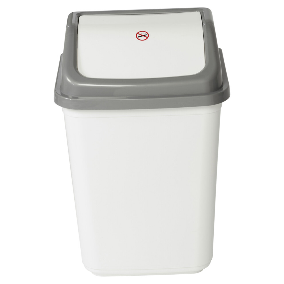 Urbn Living (30L ) 5/20/30/50L Waste Recycling Bin Swing Lid Kitchen White/Grey