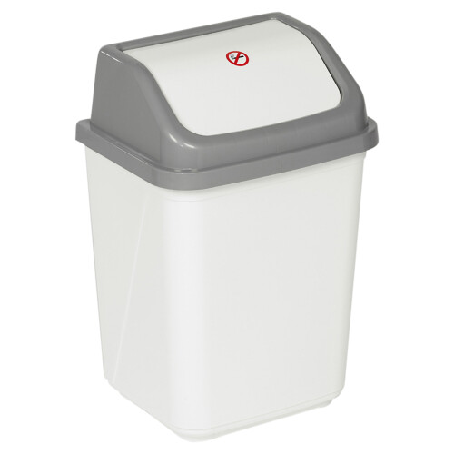 URBN Living (20L White/Grey) 5/20/30/50L Waste Recycling Bin Swing Lid Kitchen 1