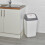 URBN Living (50L White/Grey) 5/20/30/50L Waste Recycling Bin Swing Lid Kitchen 2