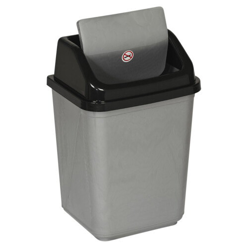 URBN Living (30L Black/Grey) 5/20/30/50L Waste Recycling Bin Swing Lid Kitchen 1