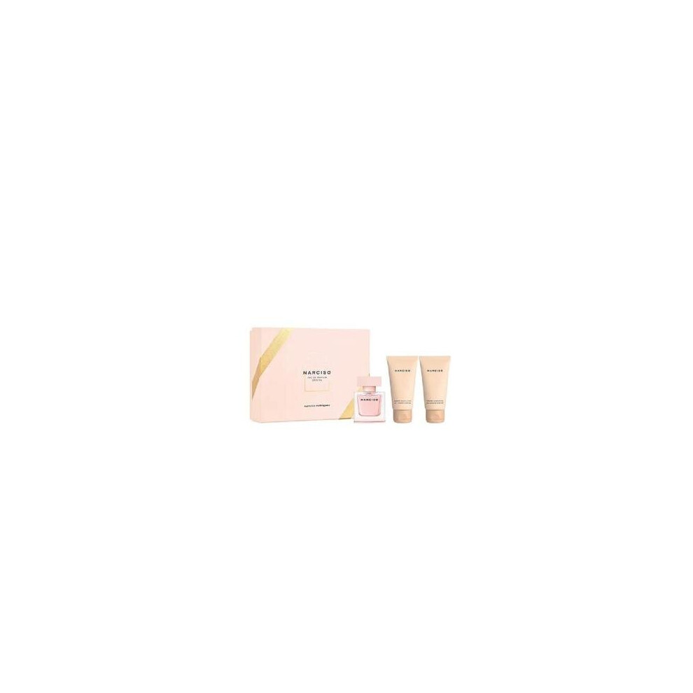 Narciso Rodriguez Cristal Gift Set 50ml EDP Spray + Body Lotion 50ml + Shower Gel 50ml