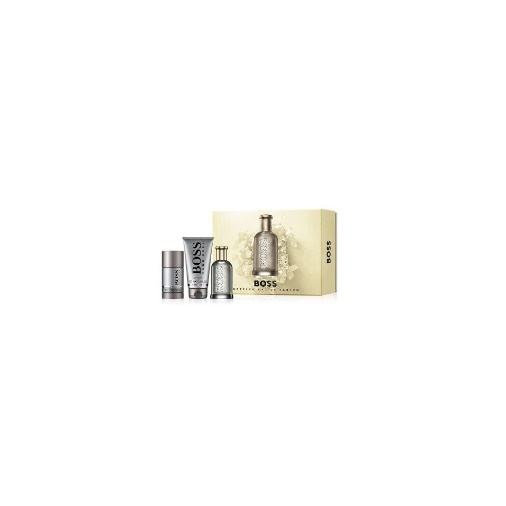 Hugo Boss Boss Bottled 3 Pcs Set For Men: 3.4 Eau De Parfum Spray + 2.5 Deodorant Stick + 3.4 Shower Gel
