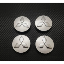 4pcs SILVER LOGO ALLOY WHEEL CAP HUB CENTER for MITSUBISHI 60MM 2.25"