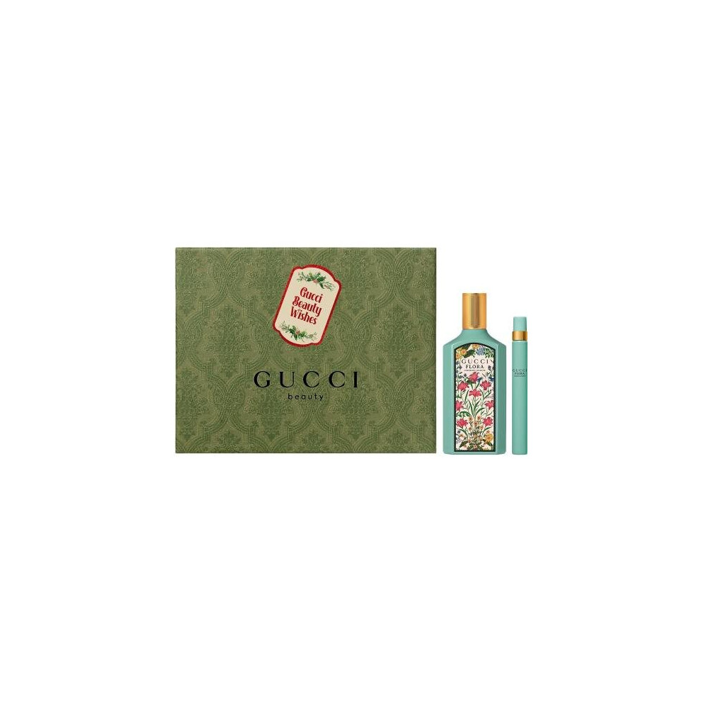 Gucci Flora Gorgeous Jasmine 2 Pcs Set For Women: 1.6 Eau De Parfum + 0.33 Eau De Parfum