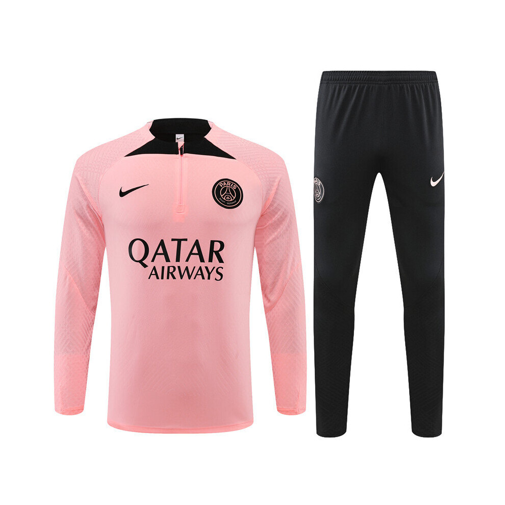 (L) 2022-23 PSG Player Edition Football Training Suit Long Sleeve Tracksuit Pink