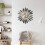Living And Home 55CM Large Metal Starburst Decorative Wall Clock 2