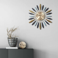 55CM Large Metal Starburst Decorative Wall Clock