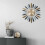 Living And Home 55CM Large Metal Starburst Decorative Wall Clock 1