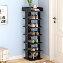 (Black) 7 Tier Shoe Rack Tall Storage Shelf Unit Cabinet Organiser Footwear Stand