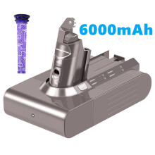 For Dyson V6 Battery  SV03 DC58 DC59 Handheld Vacuum Cleaner 965874-02 Dyson Battery V6 6000mAh with 1 filter UK